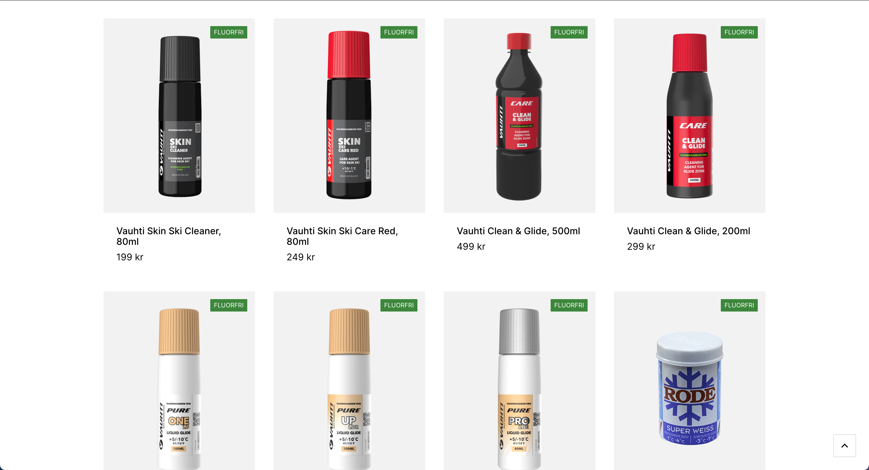 Ny funktion på hemsidan, enklare att köpa fluorfria vallor