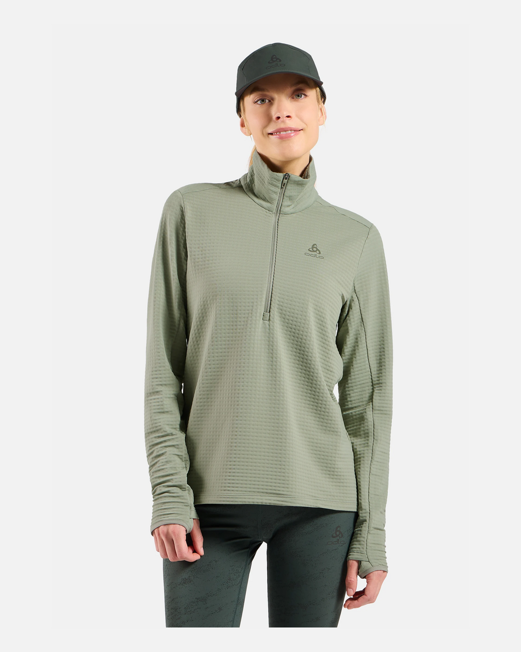 Odlo Essential Thermal Mid Layer 1/2 Zip, Shadow, WOMEN - Snö&Tö