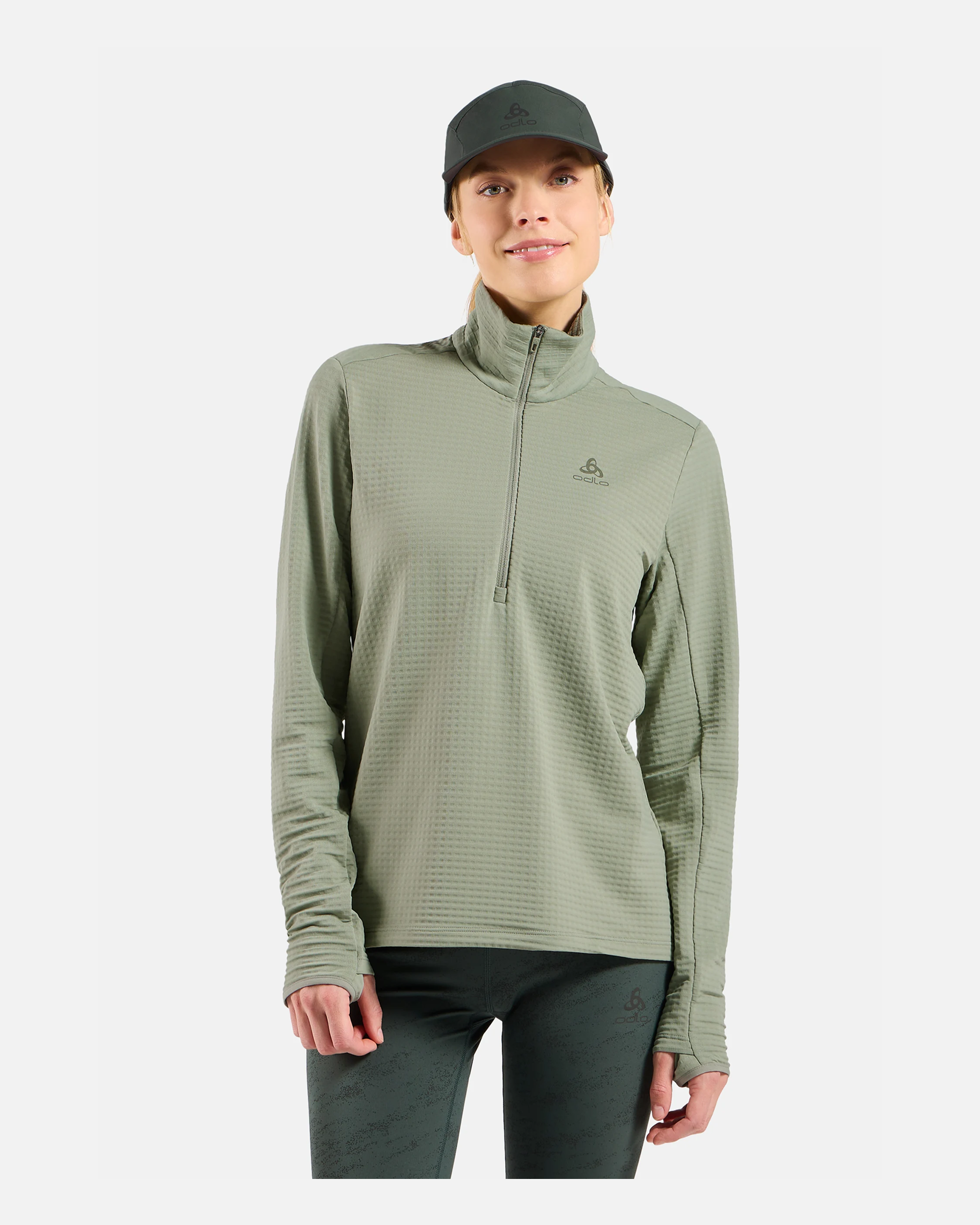 Odlo Essential Thermal Mid Layer 1/2 Zip, Shadow, WOMEN - Snö&Tö