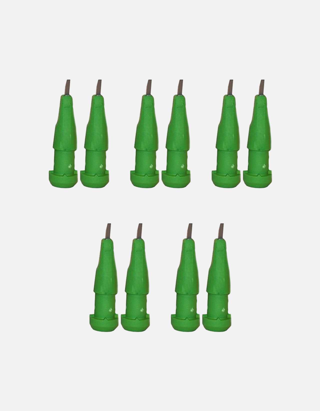 5-pack, Rex Rullskidspetsar, 11mm Grön - Snö&Tö