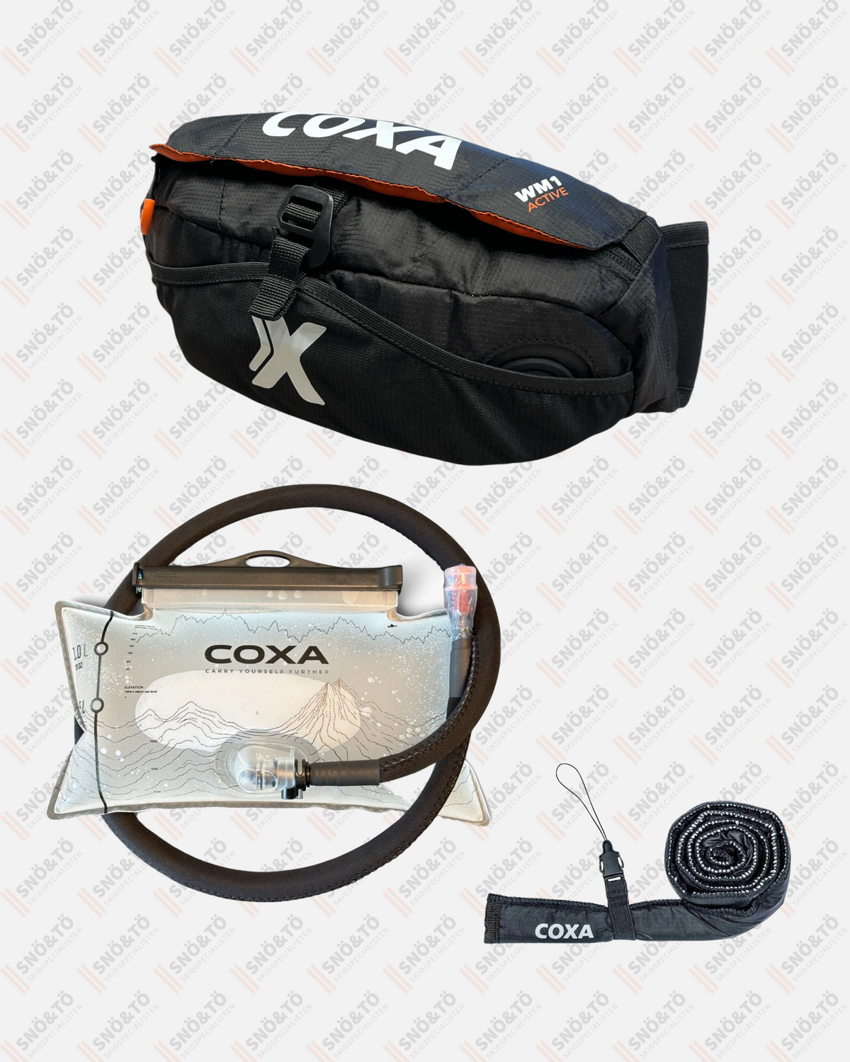 COXA WM1 Active med 1,2 liters blåsa, isolerad slang med race munstycke och Isolerande slangskydd - Snö&Tö