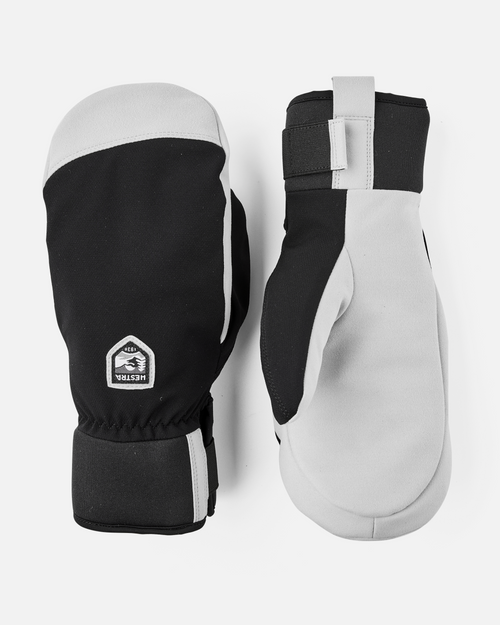 HESTRA Wool Terry Windbreaker Mitt, Black - Snö&Tö