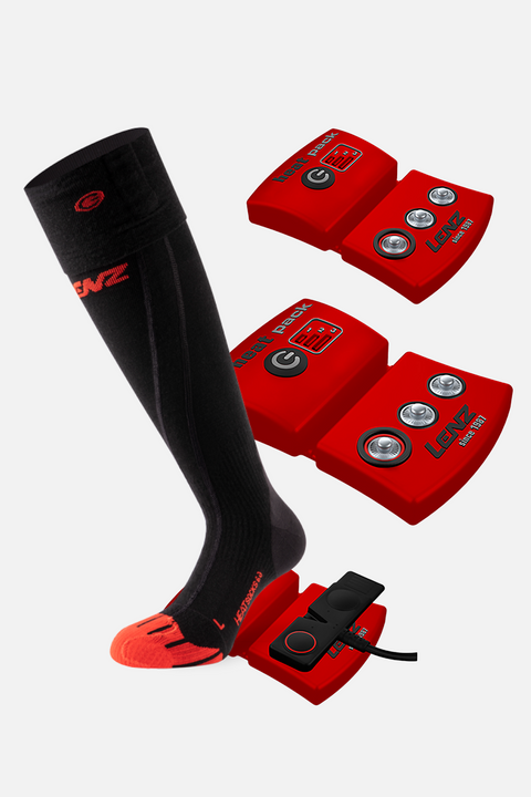 LENZ Heat Sock 6.1 Toe Cap Compression + LENZ Heat Pack