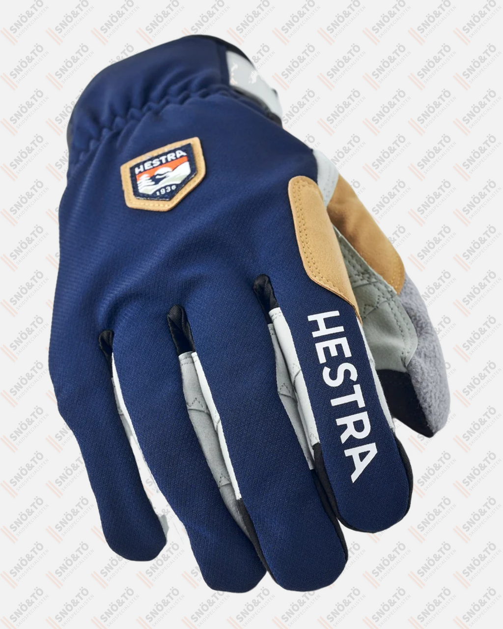 HESTRA Ergo Grip Wool Touring - 5 finger, Navy/Light grey - Snö&Tö
