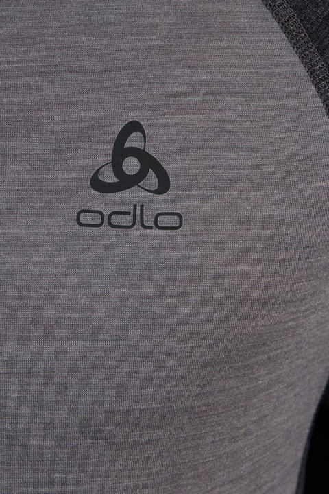 Odlo The Performance Wool 150 Base Layer Half-Zip, Men, Grey Melange