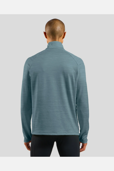 Odlo The Run Easy half-zip mid layer top, Men, Provincial Blue Melange