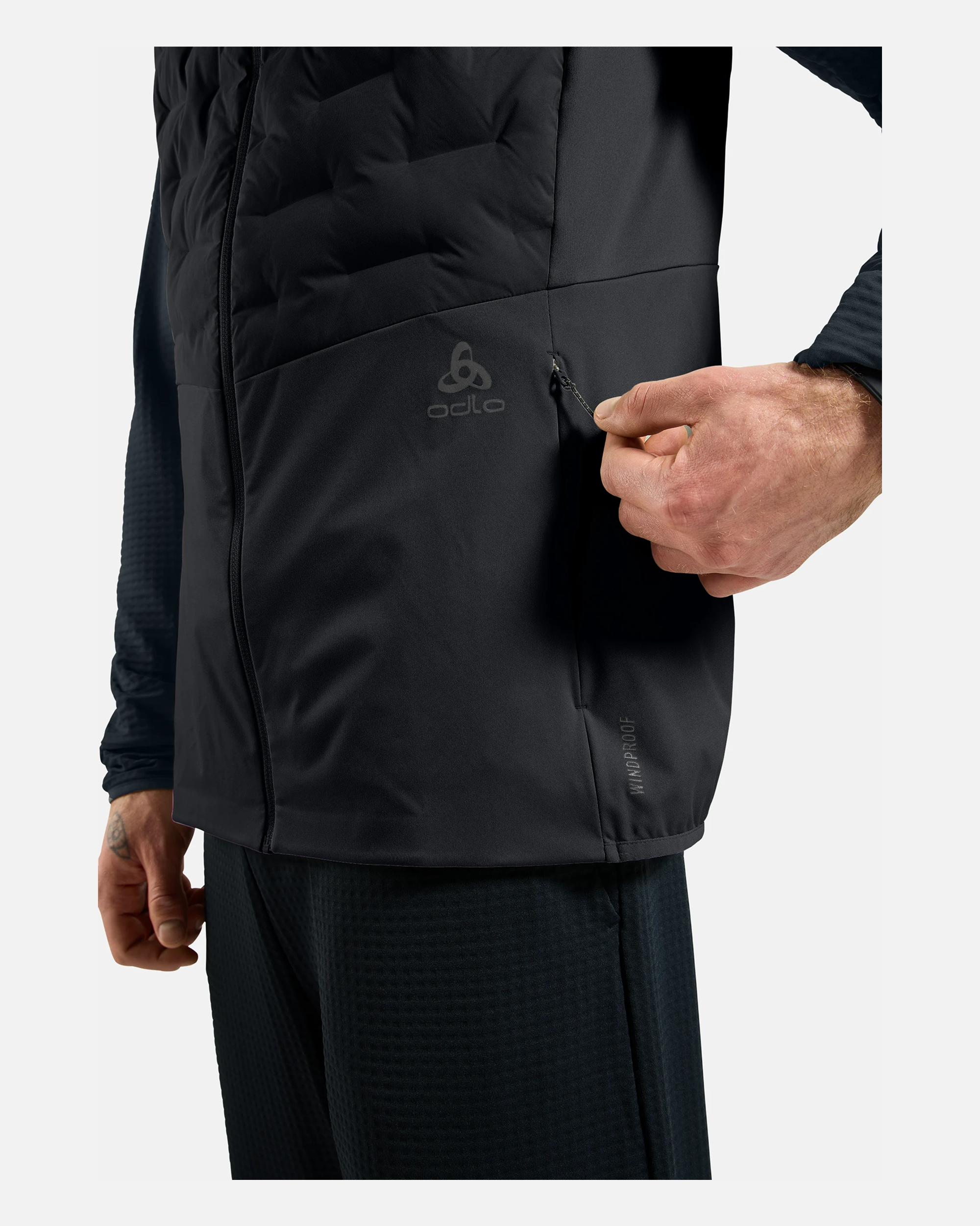 Odlo Zeroweight Insulator Vest, Black, MEN - Snö&Tö