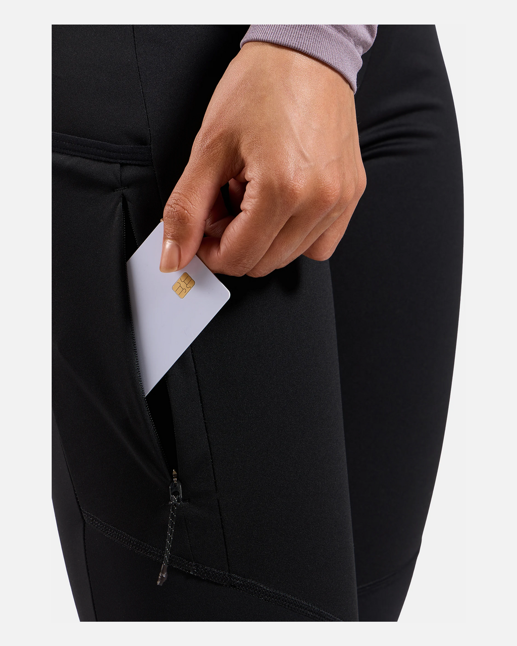 Odlo Zeroweight Pro Windproof Warm Tights, Black, WOMEN - Snö&Tö