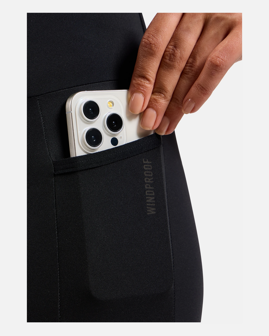 Odlo Zeroweight Pro Windproof Warm Tights, Black, WOMEN - Snö&Tö