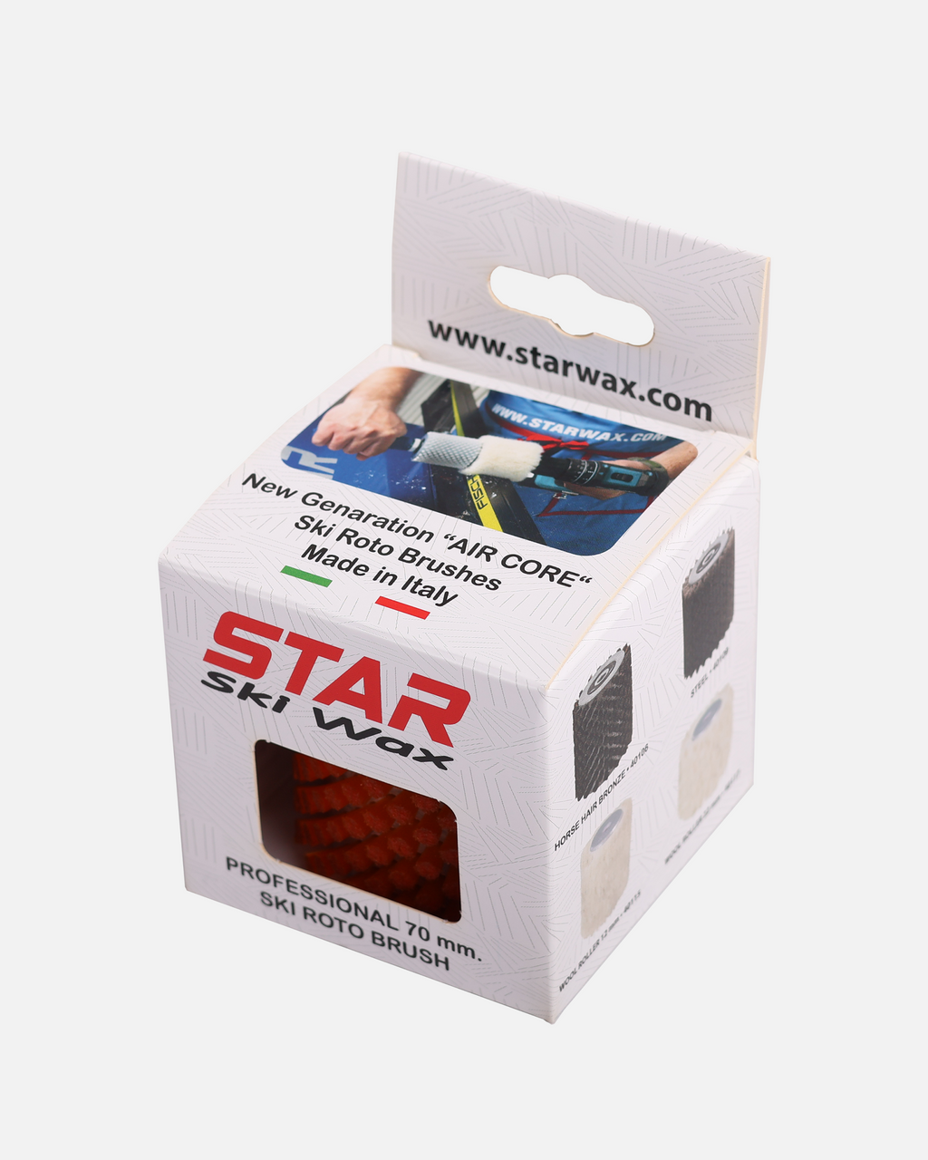STAR SKI WAX Rotoborste GOLD NYLON 70mm