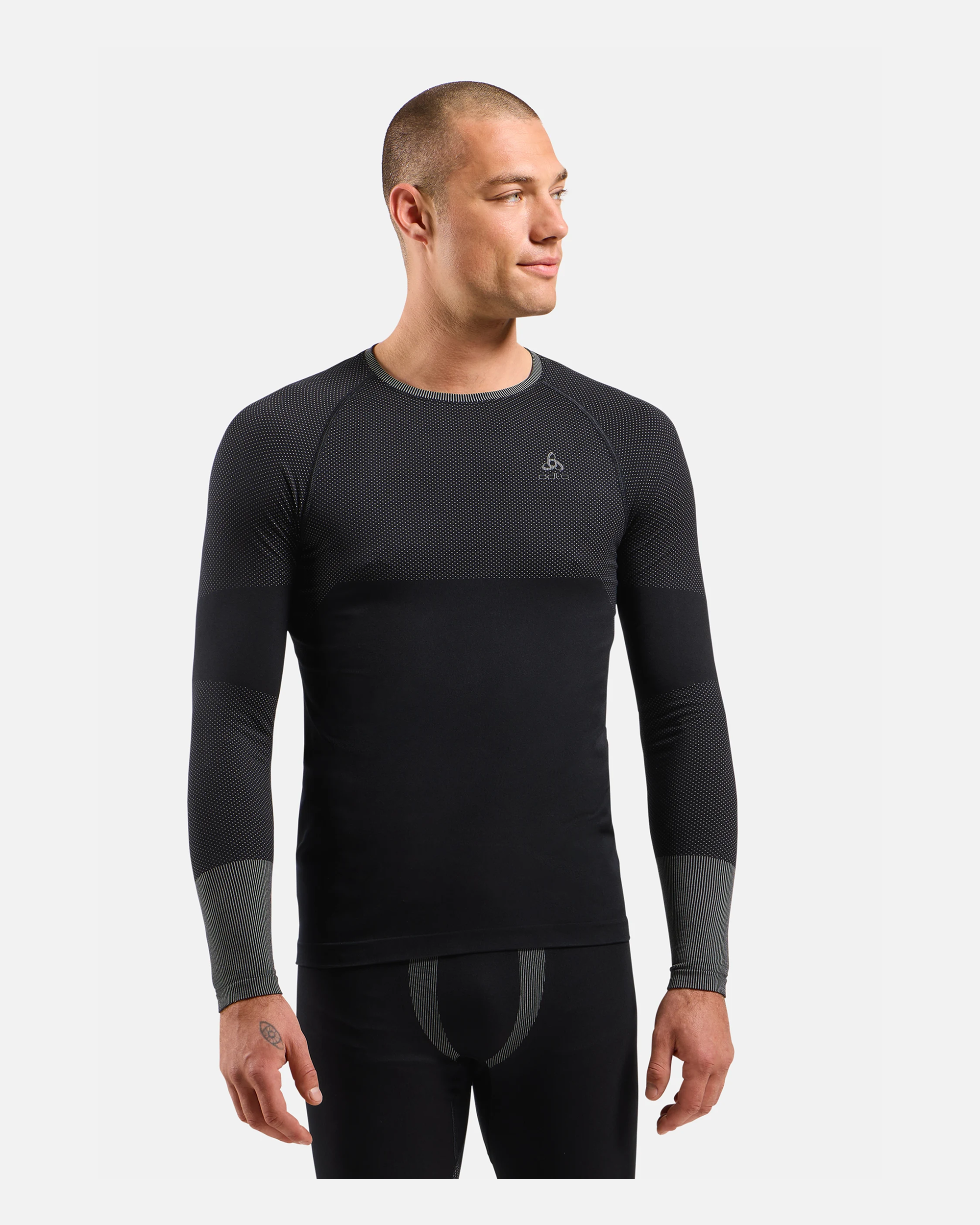 Odlo Fundamentals Performance Warm Bl Top Crew Neck L/S, Black, MEN - Snö&Tö
