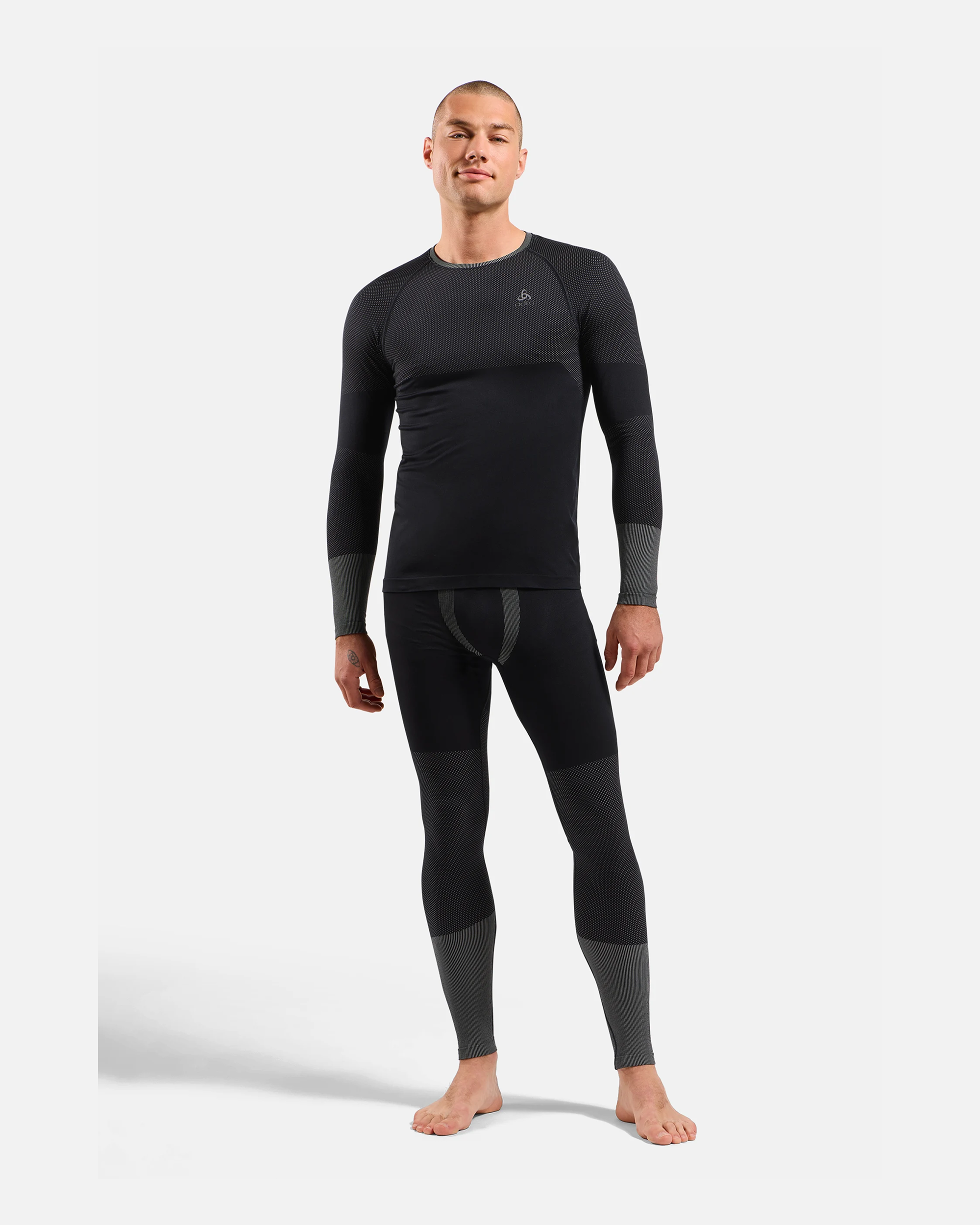 Odlo Fundamentals Performance Warm Bl Top Crew Neck L/S, Black, MEN - Snö&Tö