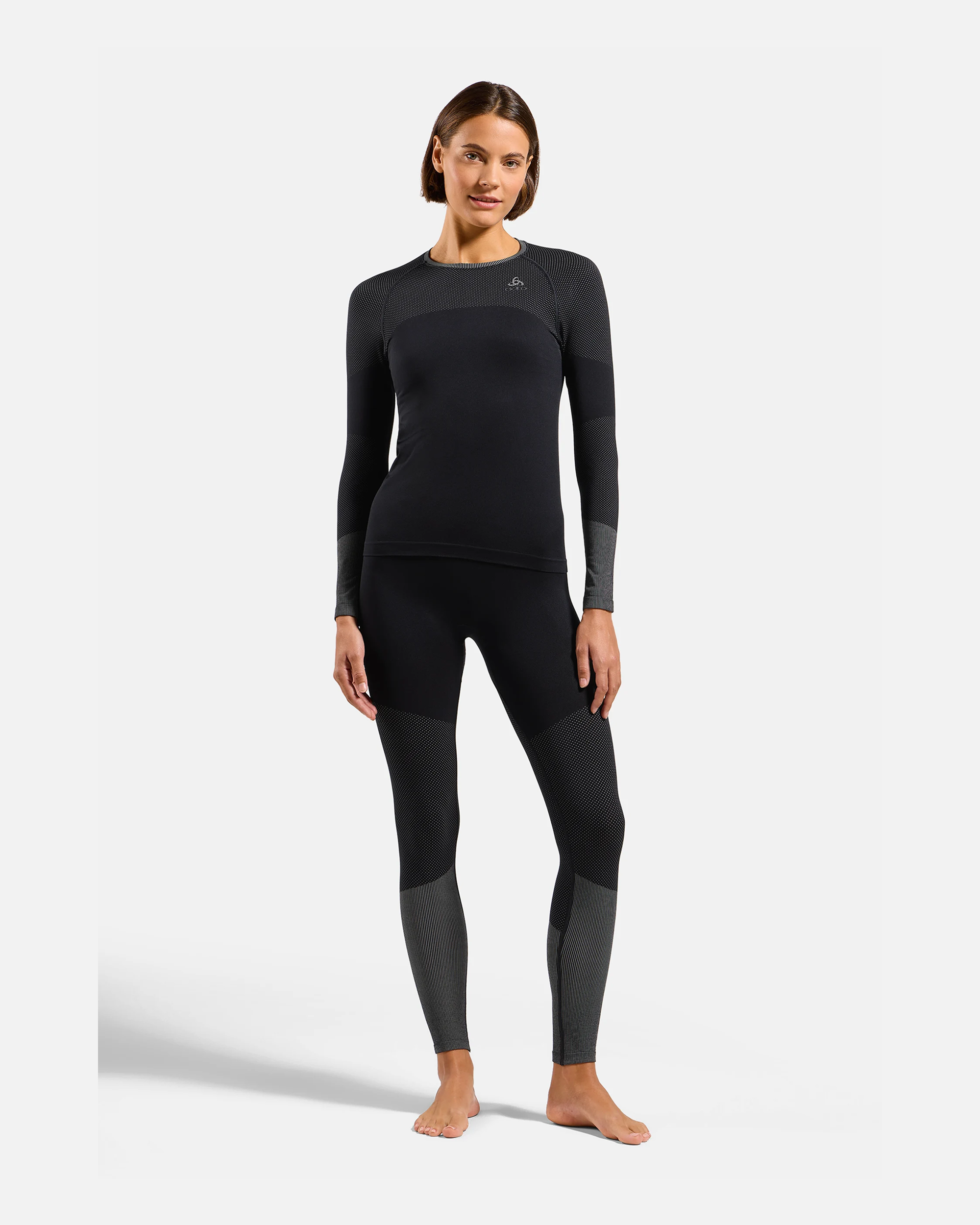 Odlo Fundamentals Performance Warm Bl Top Crew Neck L/S, Black, WOMEN - Snö&Tö