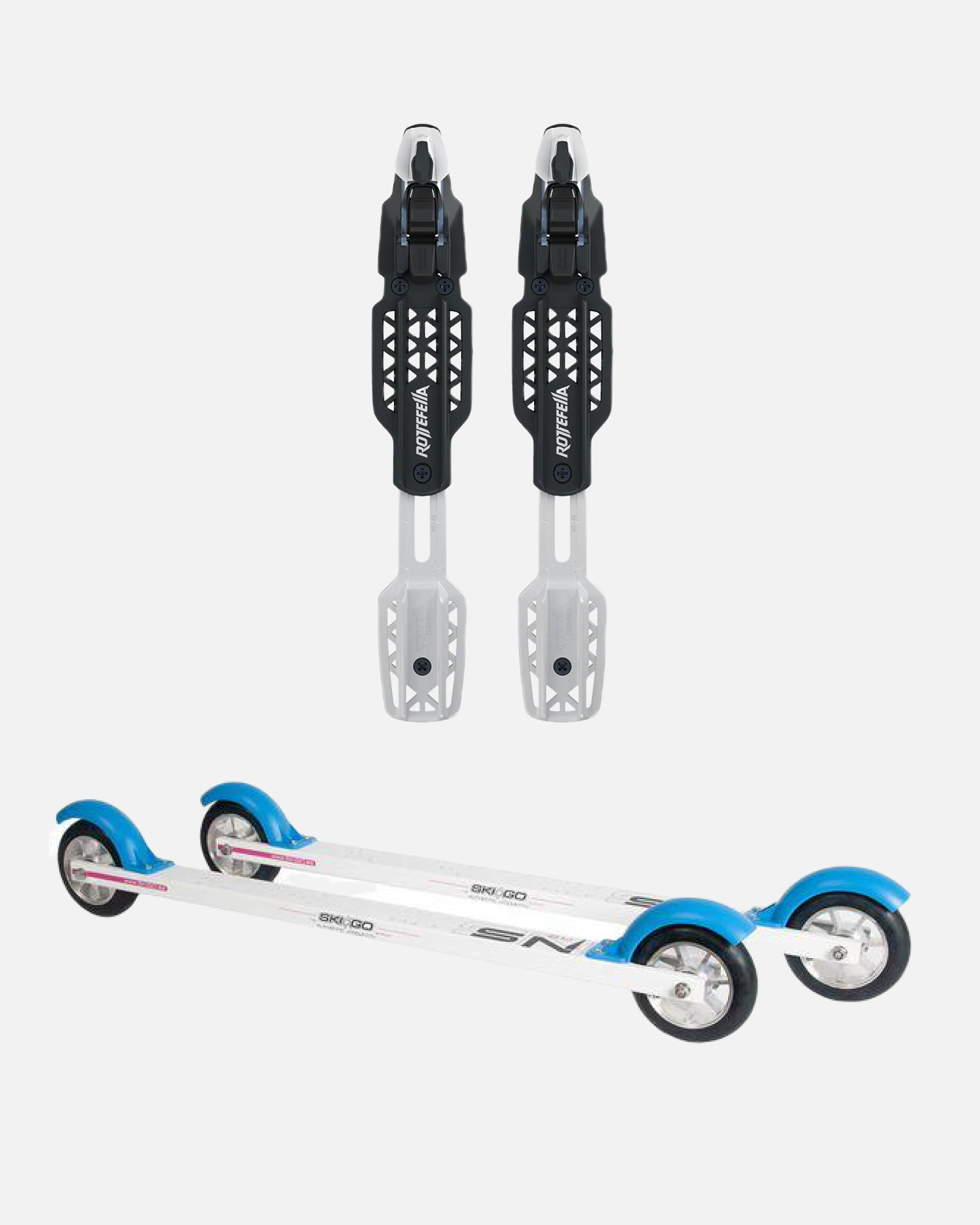 Skigo Skate Rullskidor Aluminium med Rottefella (NNN) Rollerski Skate bindningar