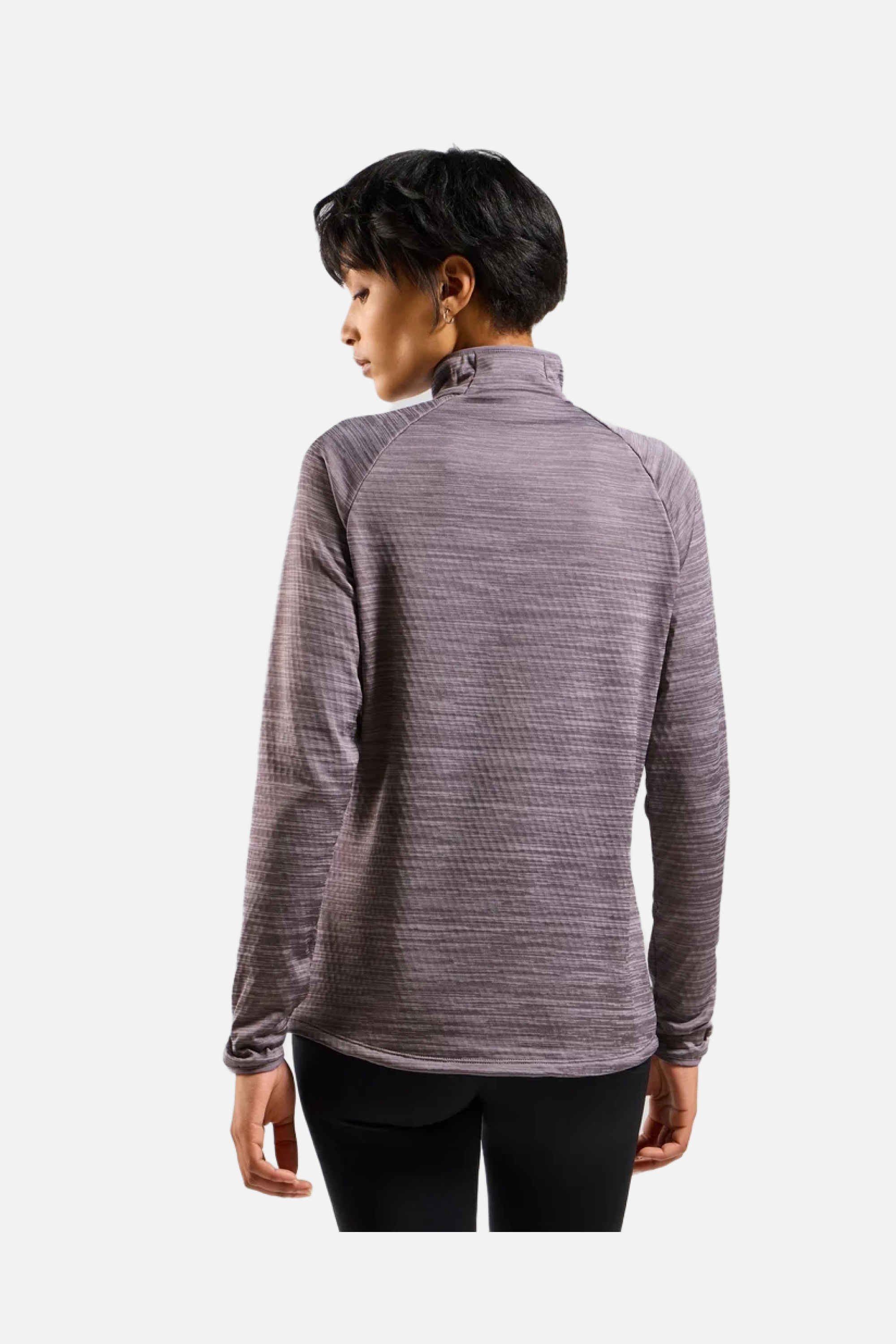 Odlo The Run Easy half-zip mid layer top, Women, Gray Ridge Melange - Snö&Tö