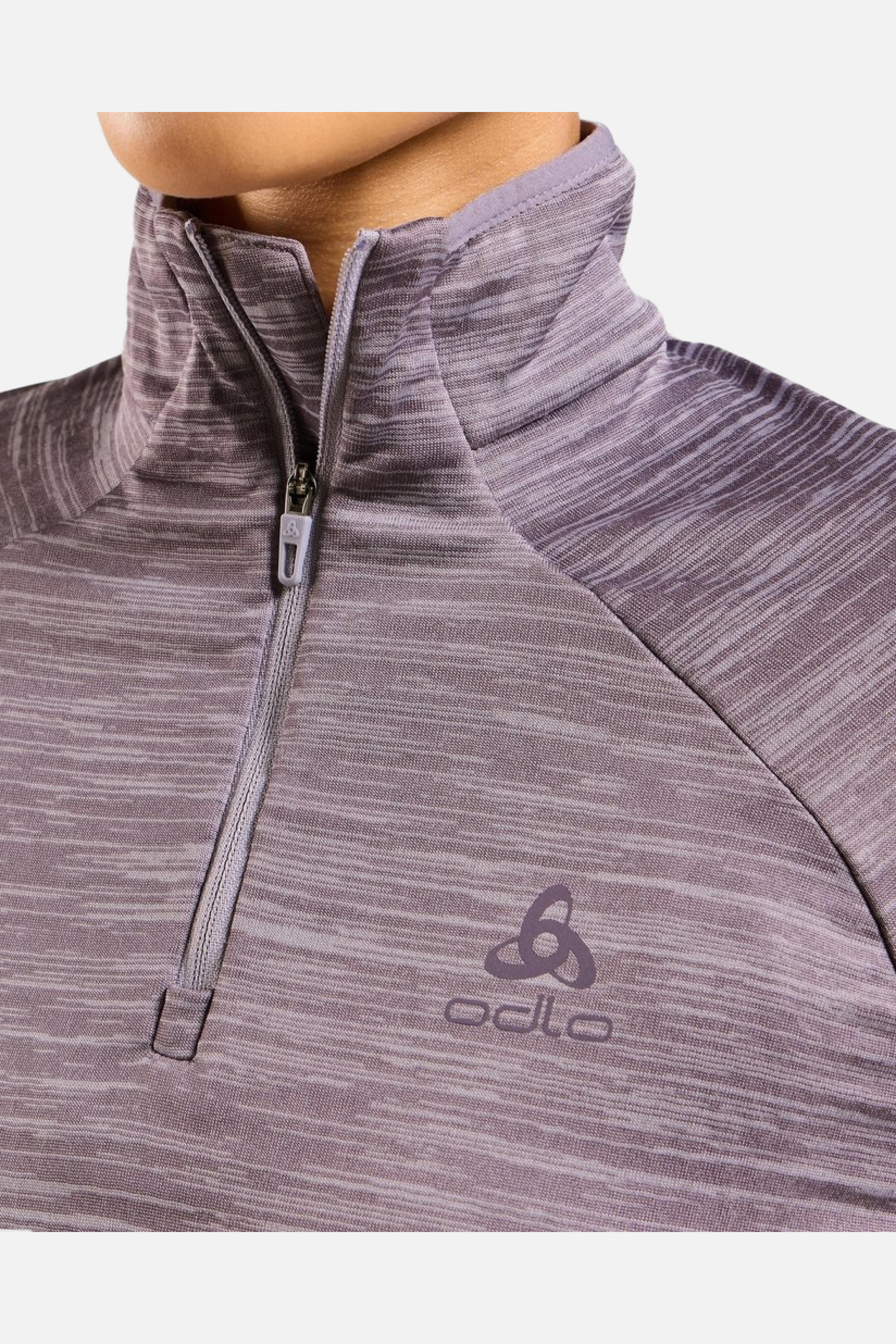 Odlo The Run Easy half-zip mid layer top, Women, Gray Ridge Melange - Snö&Tö