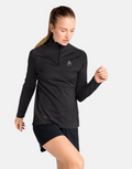 Odlo The Essential Ceramiwarm mid layer half zip, Womens - Snö&Tö